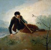 Francisco de Goya Pastor tocando la dulzaina oil painting